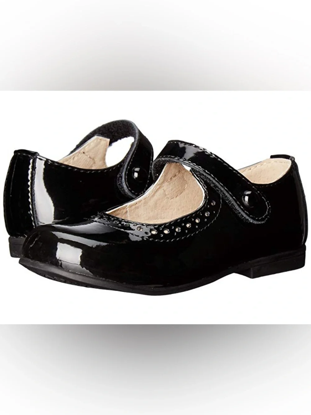 🖤 FootMates Girls Black Patent Mary Jane Dress Shoes | Size 10.5 🖤